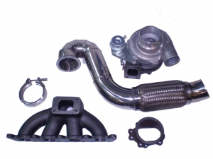 Turbokit für 1.8T Golf 4, Audi A3, TT GT28RS+ Downpipe+Krümmer+V-Band bis 340PS